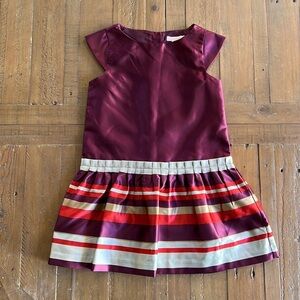 Janie and jack belle of the ballet berry striped satin dress